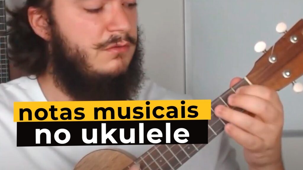 notas musicais no ukulele