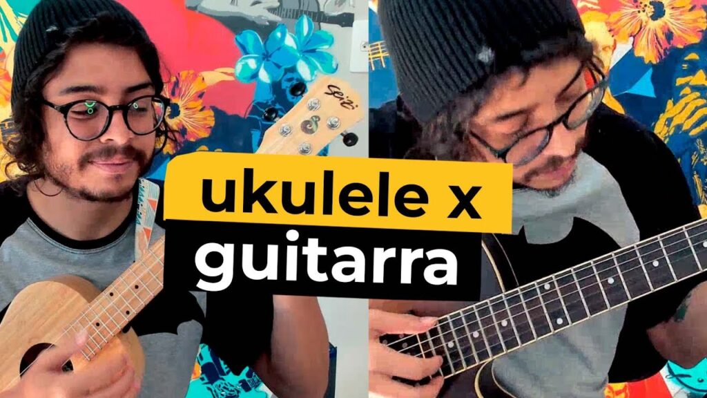 ukulele x guitarra